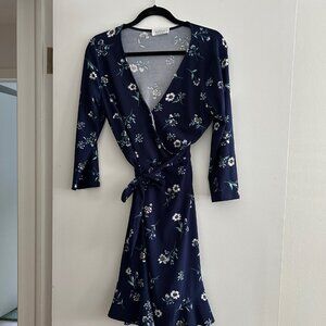 Stitch Fix Long-Sleeved Floral Wrap Dress
